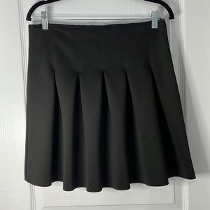 School girl style black pleated skirt